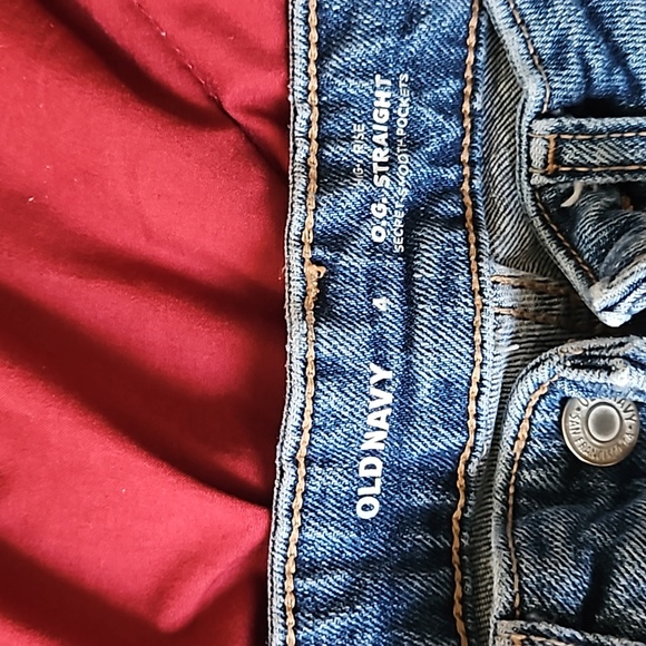 🔴 Women's old navy ripped high rise straight pants size 4 - Picture 2 of 7